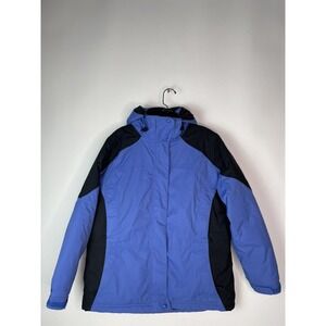 LL Bean Coat Womens Large Sz Lrg Pet Detachable Hood Mint Cond